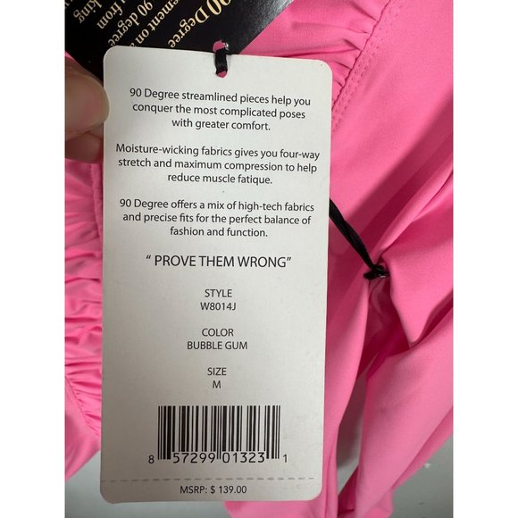 NWT 90 Degrees by Reflex Womens Athletic Zip up Jacket Medium $139 Nylon Blend - Picture 8 of 11